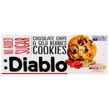 Печенье Diablo с шоколадной крошкой и ягодами годжи без сахара 135г - купить, цены на - фото 2