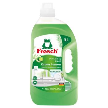 Frosch Dishwashing Liquid Green Lemon 5l - buy, prices for Supermarket "Kharkiv" - photo 1