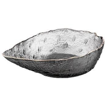 Ardesto Leaf Glass Gray Salad Bowl 17.5cm - buy, prices for MegaMarket - photo 1