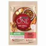 Purina One Active Wet Food with Beef, Potatoes and Carrots for Active Dogs of Small Breeds 85g