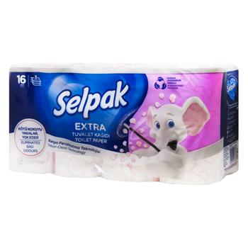 Selpak Extra White 3-ply Toilet Paper 16pcs