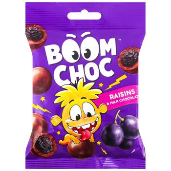 Boom Choc Raisins in Milk Chocolate Dragees 80g - buy, prices for Tavria V - photo 1