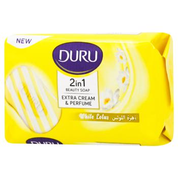 Мыло твердое Duru Extra Cream&Perfume Белый лотос 2в1 100г - купить, цены на Auchan - фото 1