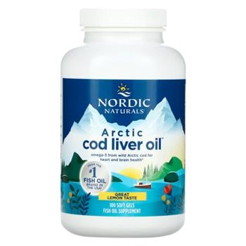 Nordic Naturals Lemon Flavored Arctic Cod Liver Oil 180 softgels - buy, prices for Biotus - photo 1