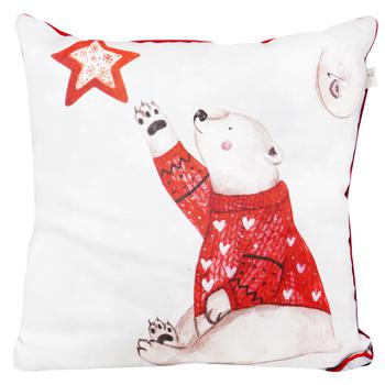 Provence White Bear Decorative Pillow 45*45cm - buy, prices for MegaMarket - photo 1