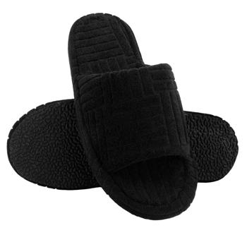 Twins HS Women's Terry Platform Slippers s.36-37 Black