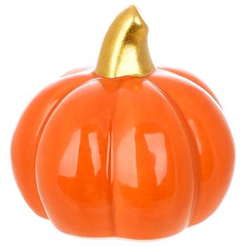Bona Di Pumpkin Decorative Porcelain Figurine 7.5x7.5x7.5cm Orange