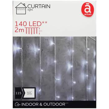 Гірлянда Actuel Штора біла 140 LED 2*2м - купити, ціни на Auchan - фото 1