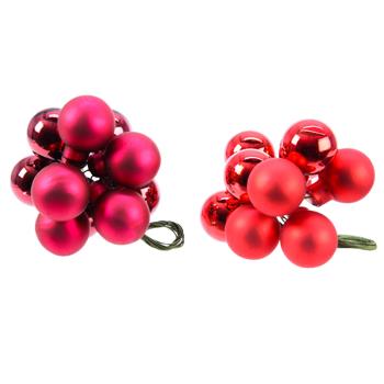 Decoris Red Bead Bunch Christmas Tree Decoration 2cm - buy, prices for METRO - photo 1