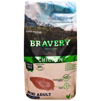 Корм сухий Bravery з куркою для дорослих собак малих порід 2кг - купити, ціни на Таврія В - фото 2