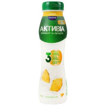 Біфідойогурт Активіа Ананас 1,2% 260г