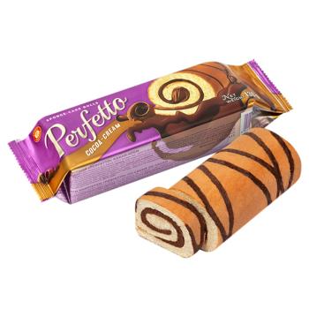 Biscuit Chocolate Perfetto Cocoa Cream Sponge-Сake Roll 130g - buy, prices for COSMOS - photo 1