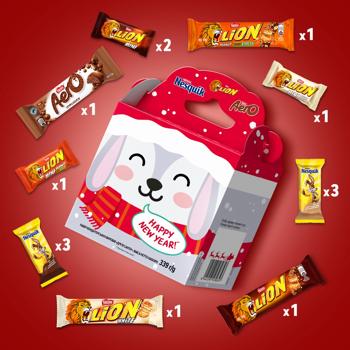 Набір солодощів новорічний Nestle Друзі Санти 339г