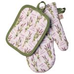 Provence Lavender Blossoms Pot Holder and Oven Mitt