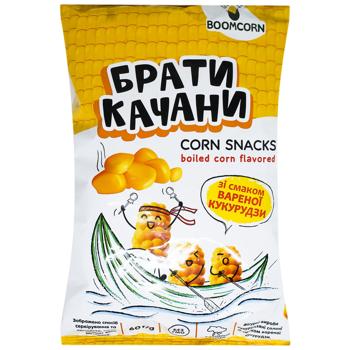 Палочки кукурузные Бумкорн Братья кочаны соленые со вкусом вареной кукурузы 60г - купить, цены на КОСМОС - фото 1