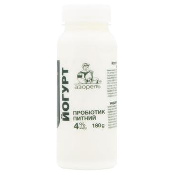 Azorel Plain Yogurt 4% 180g - buy, prices for MegaMarket - photo 1