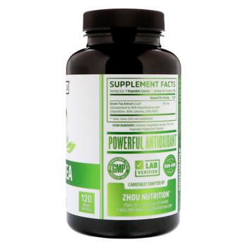 Zhou Nutrition Green Tea Extract 500mg 120 capsules - buy, prices for Biotus - photo 2