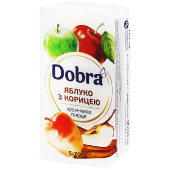 Крем-мыло твердое Dobra Яблоко с корицей 70г х 5шт