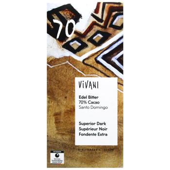 Шоколад темний Vivani органічний 70% 80г
