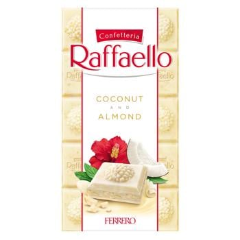 Шоколад білий Raffaello з кокосовою стружкою і мигдалем 90г