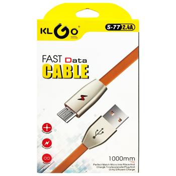 Klgo Data Transfer Cable Android-Mirco USB 1m S-87
