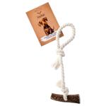 DogsRogs VelshS Deer Antler and Cotton Rope Toy 30cm