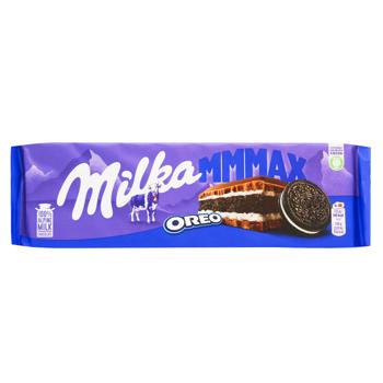 Шоколад молочний Milka зі шматочками печива Oreo 300г