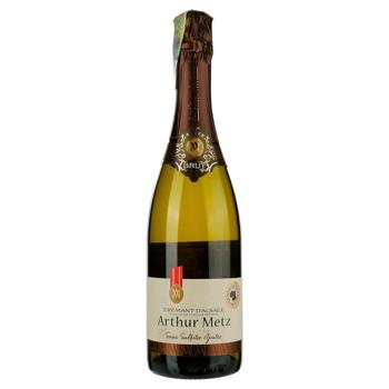 Вино ігристе Arthur Metz Cremant D'Alsace брют біле без сульфітів 12% 0,75л - купити, ціни на МегаМаркет - фото 1