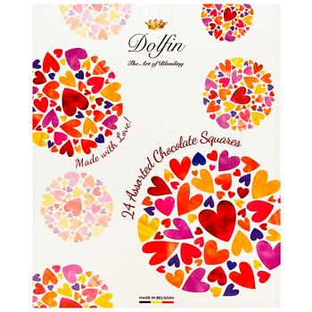 Цукерки Dolfin Love шоколадні асорті 108г - купити, ціни на WINETIME - фото 3