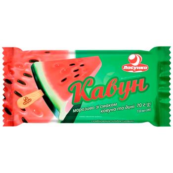 Lasunka Watermelon and Melon Flavored Ice Cream 75g - buy, prices for Torba - photo 1