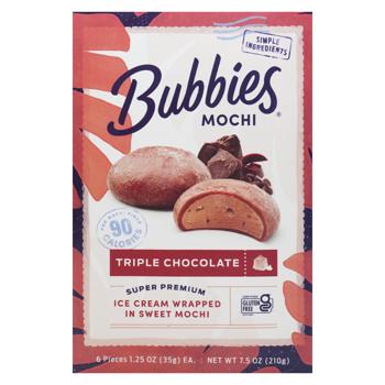 Bubbies Triple Chocolate Mochi Ice Cream 6x35g - buy, prices for WINETIME - photo 2