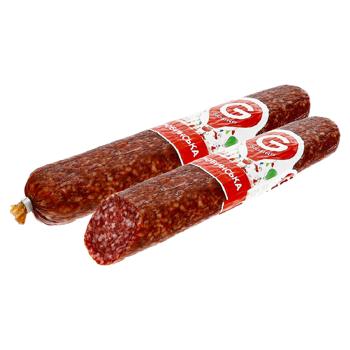 Ковбаса Глобино Глобинська с/к в/с в/п ціл.виріб БЕЗ ГМО - купити, ціни на Grono - фото 1