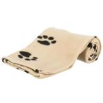 Плед для собак Trixie Beany 100х70см бежевый с лапками