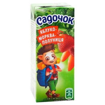 Sadochok Apple Carrot Strawberry Juice with Pulp 200ml - buy, prices for Torba - photo 4