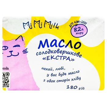 Масло MiMiMilk Екстра солодковершкове 82% 180г - купити, ціни на ЕКО Маркет - фото 1