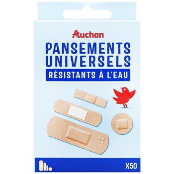 Пластырь Auchan 4 размера 50шт - купить, цены на Auchan - фото 2