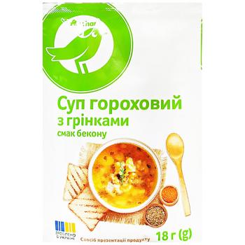 Auchan Pea Soup with Croutons Bacon Flavour 18g