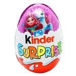Яйцо Kinder Surprise Для девочек Enchantimals из молочного шоколада c молочным внутренним слоем и игрушкой внутри 20г
