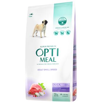 Optimeal Dry Food with Duck for Adult Dogs of Small Breeds 12kg - buy, prices for MasterZoo - photo 1