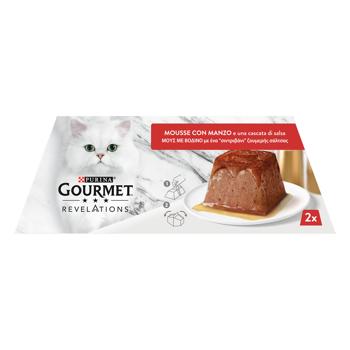 Gourmet Revelations Mousse with Beef and Gravy Wet Food for Adult Cats 57g x 2pcs - buy, prices for COSMOS - photo 4