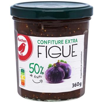 Конфітюр Auchan з інжиру 360г - купити, ціни на MasterZoo - фото 1