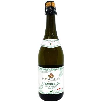 Вино ігристе La Marchesina Ламбруско біле напівсухе 8% 0,75л - купити, ціни на КОСМОС - фото 1