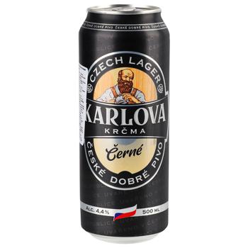 Пиво Karlova Krčma Cerne темне 4,4% 0,5л - купити, ціни на Чудо Маркет - фото 2