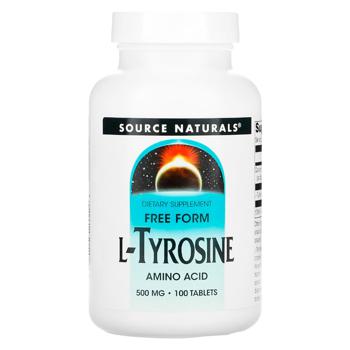 L-тирозин Source Naturals 500мг 100 таблеток