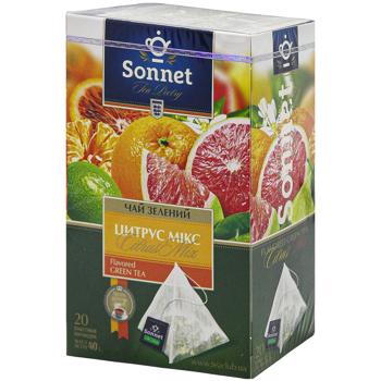 Sonnet Citrus Mix Green Tea 2g*20pcs - buy, prices for Auchan - photo 1