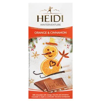 Шоколад молочний Heidi WinterVenture з апельсином, печивом та корицею 90г