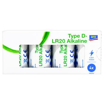 Батарейки Aro щелочные LR20 4шт - купить, цены на METRO - фото 3