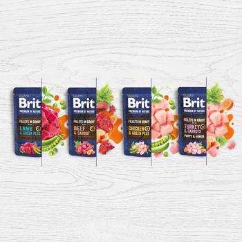 Корм вологий Brit Premium з куркою та зеленим горошком для собак малих порід 85г - купити, ціни на MasterZoo - фото 3