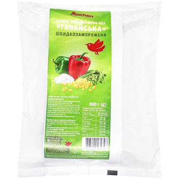 Суміш овочева Auchan Гавайська заморожена 800г - купити, ціни на Auchan - фото 1