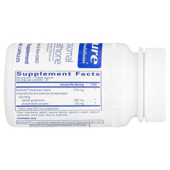 Ліпосомальний Глутатіон, Liposomal Glutathione, Pure Encapsulations, 30 капсул - купити, ціни на Біотус - фото 2
